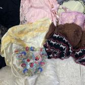 010【オークション】ブランド多数♪全部入ります♪品質さまざまな♪全部中古♪女性用パンティー.ブラ♪サイズいろいろ♪まとめ売り