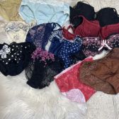 011【オークション】ブランド多数♪全部入ります♪品質さまざまな♪全部中古♪女性用パンティー.ブラ♪サイズいろいろ♪まとめ売り